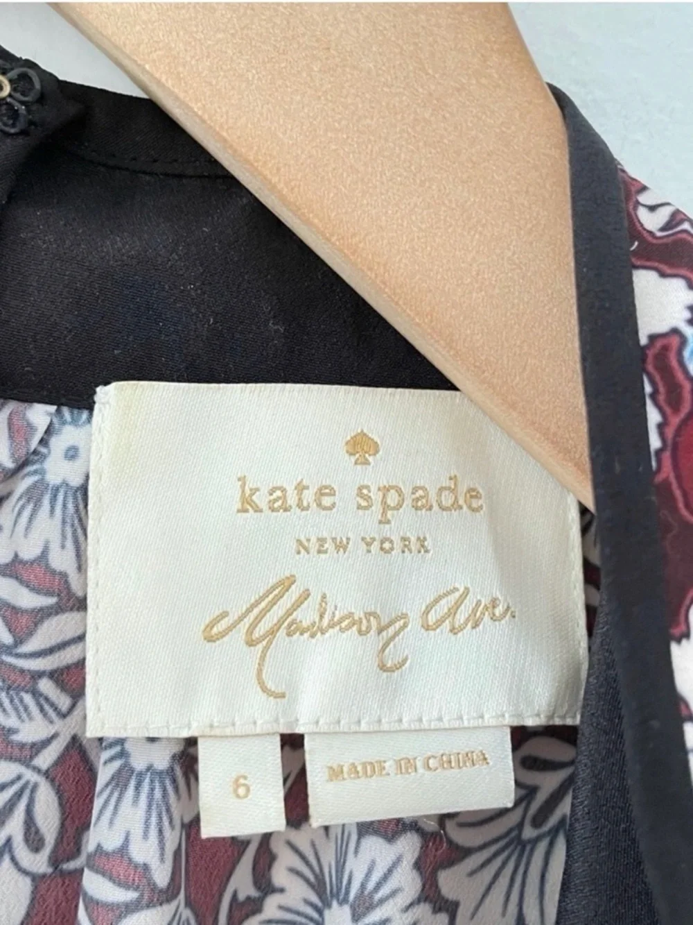 Kate Spade Patchwork Roseta Dress in Deep Russet